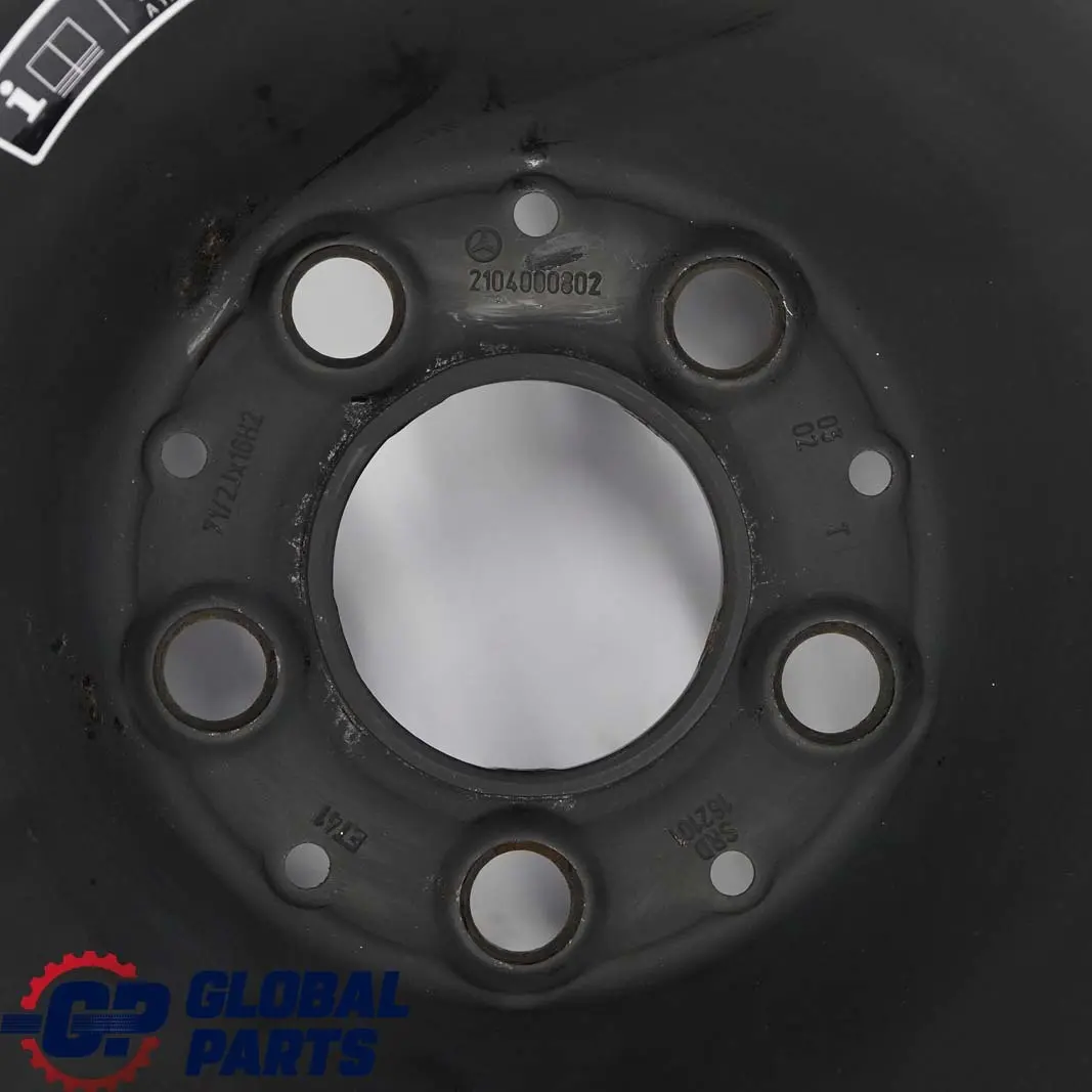 Rueda repuesto Mercedes W210 Acero 16" 7 1/2 J Neumático R16 215/55 para con número de pieza A2104000802 Rueda repuesto Mercedes W210 Acero 16" 7 1/2 J Neumático R16 215/55 - SKU A2104000802-1 - Número de pieza A2104000802