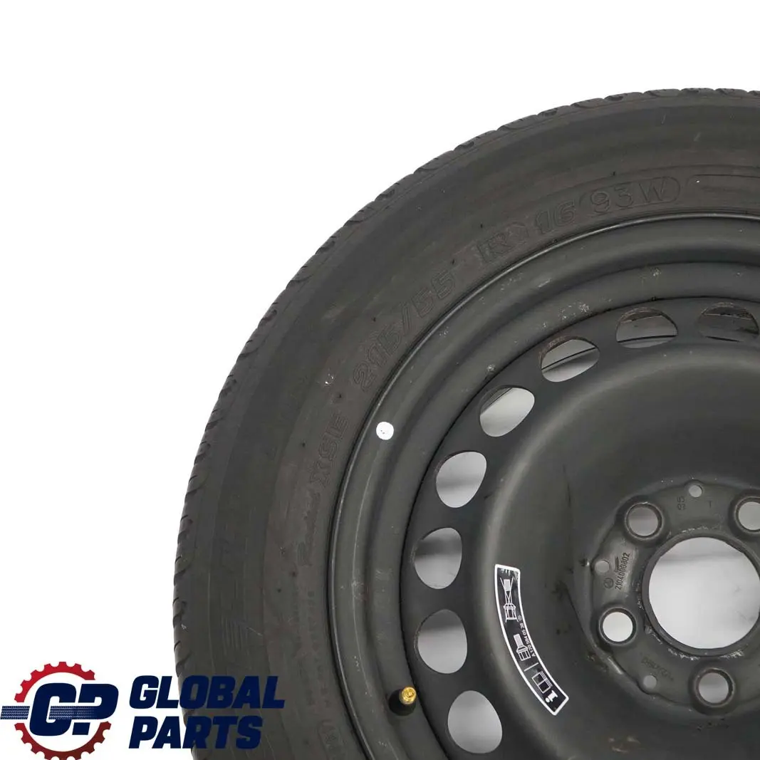 Mercedes W210 Spare Wheel Steel 16" 7 1/2 J Tyre R16 215/55 - SKU A2104000802-1 - Part number A2104000802