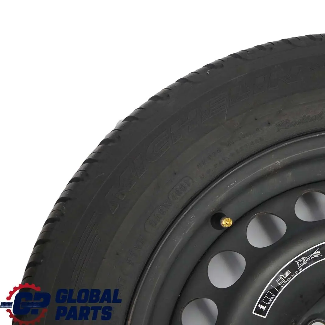 Ruot scorta acciaio 16" 7 1/2 J Pneumatico R16 215/55 per Mercedes W210 con numero di parte A2104000802 Mercedes W210 Ruot scorta acciaio 16" 7 1/2 J Pneumatico R16 215/55 - SKU A2104000802-1 - Numero di parte A2104000802