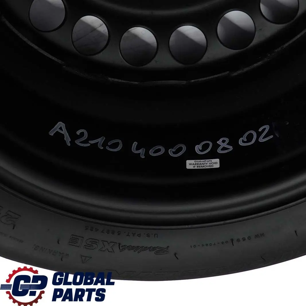 Mercedes-Benz E W210 Stahl Felge 16" Notrad Reserverad 215/55 für mit Teilenummer A2104000802 Mercedes-Benz E W210 Stahl Felge 16" Notrad Reserverad 215/55 - SKU A2104000802 - Teilenummer A2104000802