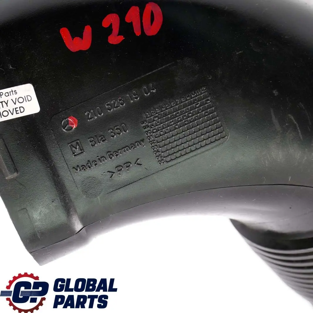Mercedes-Benz E-Class W210 M112 Petrol Air Intake Hose Pipe Tube to with Part number A2105281904 Mercedes-Benz E-Class W210 M112 Petrol Air Intake Hose Pipe Tube - SKU A2105281904 - Part number A2105281904