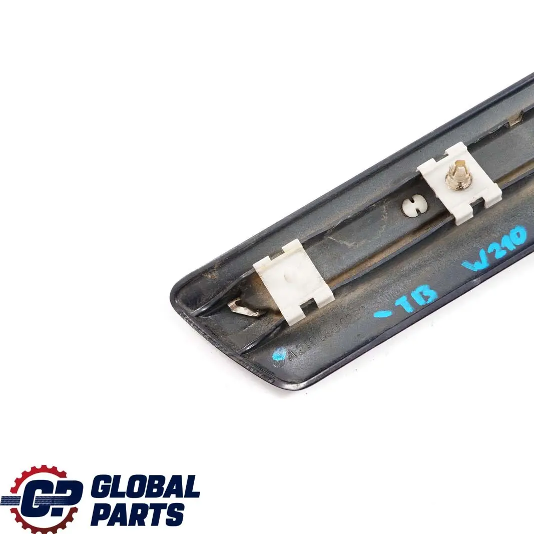 Mercedes-Benz E W210 Front Right Fender Trim Molding Strip Tanzanite Blue 359 to with Part number A2106900282 Mercedes-Benz E W210 Front Right Fender Trim Molding Strip Tanzanite Blue 359 - SKU A2106900282-TB - Part number A2106900282