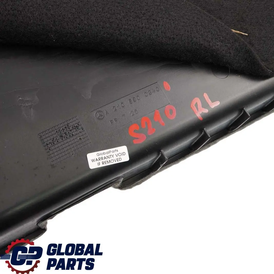 Mercedes-Benz E S210 W210 Estate Boot Trunk Left N/S Spare Wheel Trim Panel to with Part number A2106900340 Mercedes-Benz E S210 W210 Estate Boot Trunk Left N/S Spare Wheel Trim Panel - SKU A2106900340 - Part number A2106900340