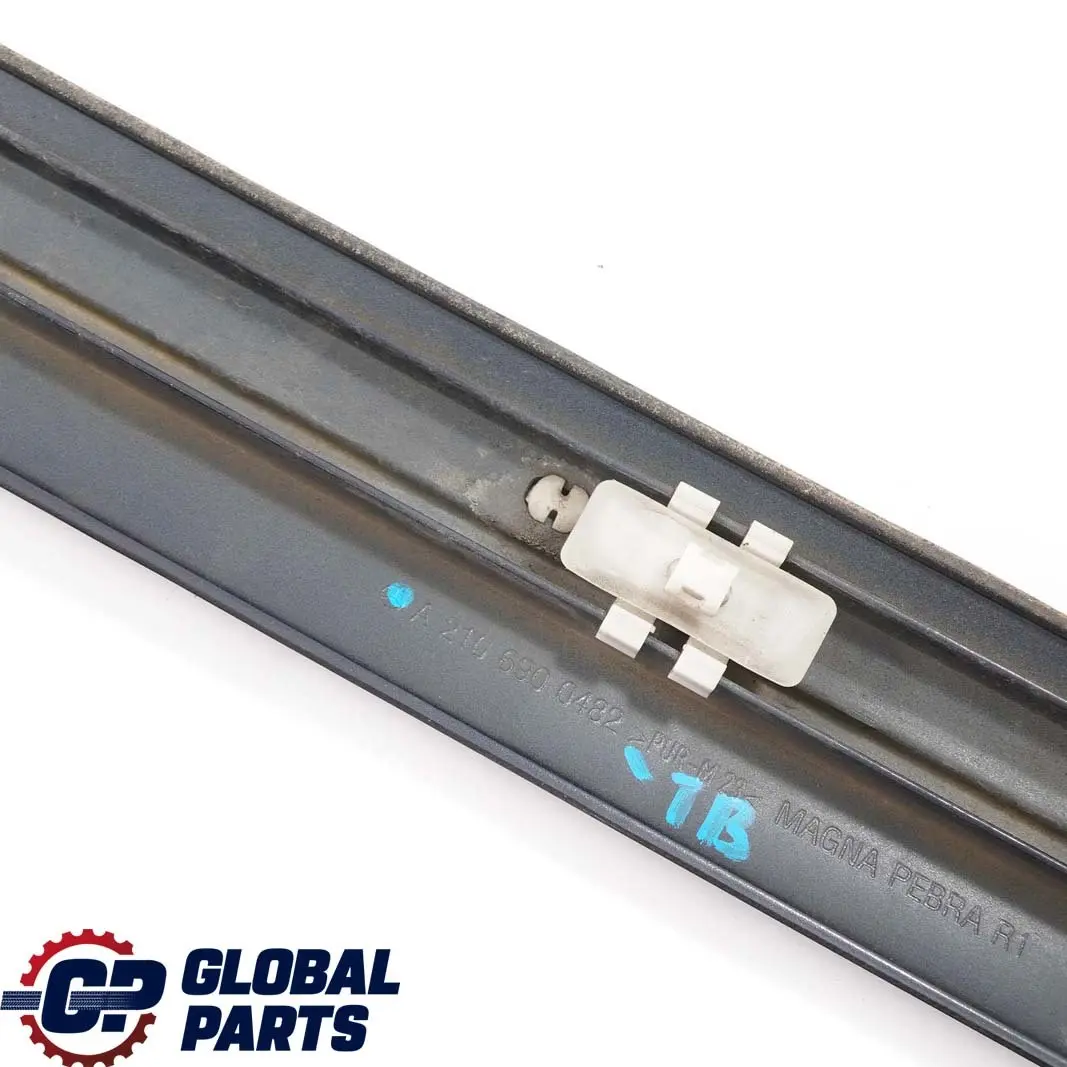 Mercedes-Benz E W210 Front Right Door O/S Trim Strip Moulding Tanzanite Blue to with Part number A2106900482 Mercedes-Benz E W210 Front Right Door O/S Trim Strip Moulding Tanzanite Blue - SKU A2106900482-TB - Part number A2106900482