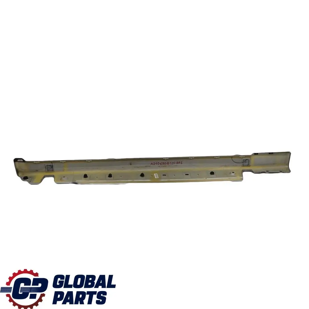 Mercedes-Benz E W210 Door Sill Side Cover Skirt Left N/S Brilliant Silver - 744 to with Part number A2106908125 Mercedes-Benz E W210 Door Sill Side Cover Skirt Left N/S Brilliant Silver - 744 - SKU A2106908125-BRS - Part number A2106908125