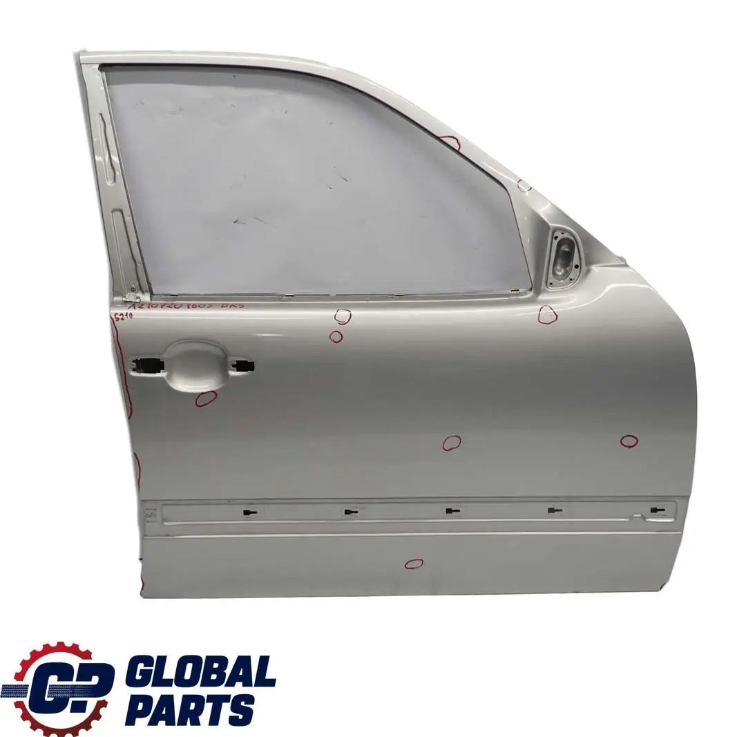 Mercedes-Benz E-Class W210 Door Front Right O/S Brilliant Silver Metallic - 744 to with Part number A2107201605 Mercedes-Benz E-Class W210 Door Front Right O/S Brilliant Silver Metallic - 744 - SKU A2107201605-BRS - Part number A2107201605