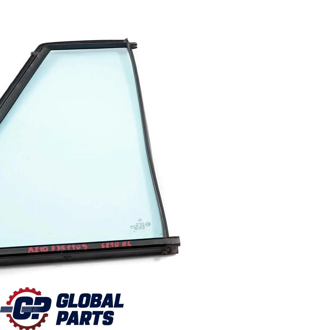 Left N/S Triangular Window Glass Blue AS2 to Mercedes W210 S210 Rear with Part number A2107351109 Mercedes W210 S210 Rear Left N/S Triangular Window Glass Blue AS2 - SKU A2107351109 - Part number A2107351109