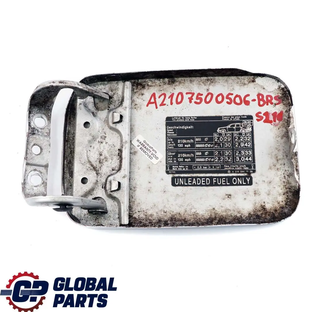  Mercedes-Benz E S210 Fuel Filler Flap Cover Brillantsilber 744 Brilliant Silver - SKU A2107500506-BRS - Part number A2107500506