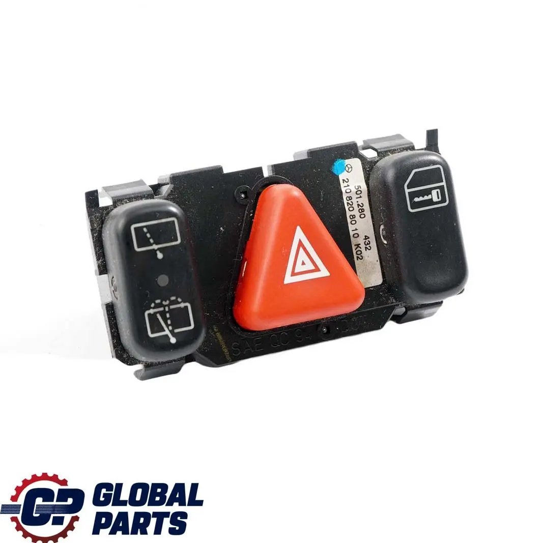  Mercedes-Benz C E W202 W210 Centro Hazard Light Door Locking Switch Panel - SKU A2108208010 - Numero di parte A2108208010