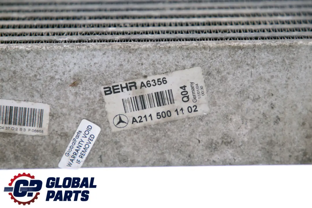 Mercedes E-Class W211 E270 CDI E320 CDI Intercooler Air Charge Cooler Radiator - SKU A2115001102 - Part number A2115001102