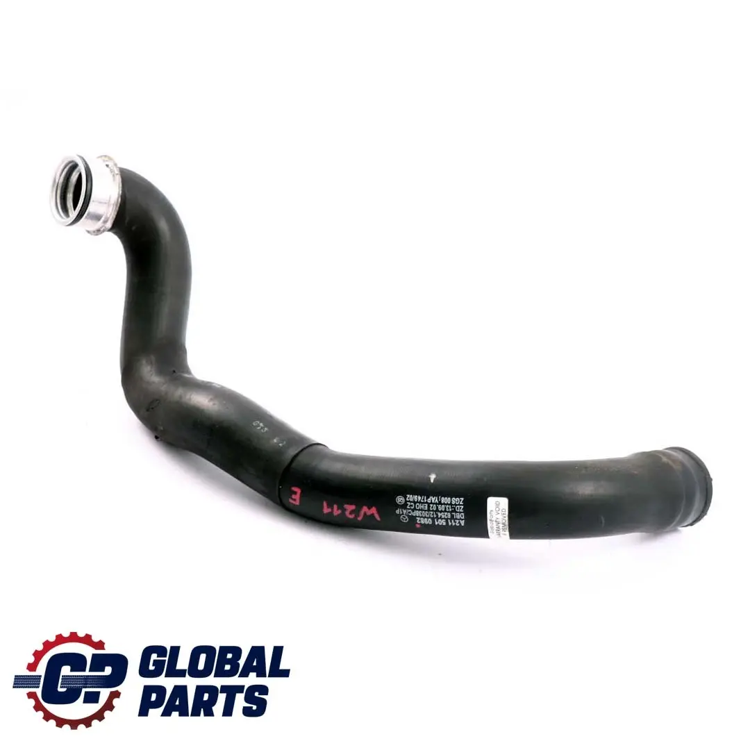 Mercedes-Benz W211 E 270 CDI Diesel Engine Cooling Radiator Hose to with Part number A2115010982 Mercedes-Benz W211 E 270 CDI Diesel Engine Cooling Radiator Hose - SKU A2115010982 - Part number A2115010982