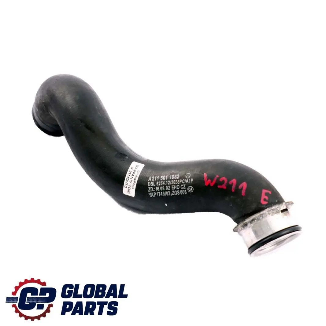 Mercedes-Benz W211 E 270 CDI Diesel Engine Cooling Radiator Hose to with Part number A2115011082 Mercedes-Benz W211 E 270 CDI Diesel Engine Cooling Radiator Hose - SKU A2115011082 - Part number A2115011082
