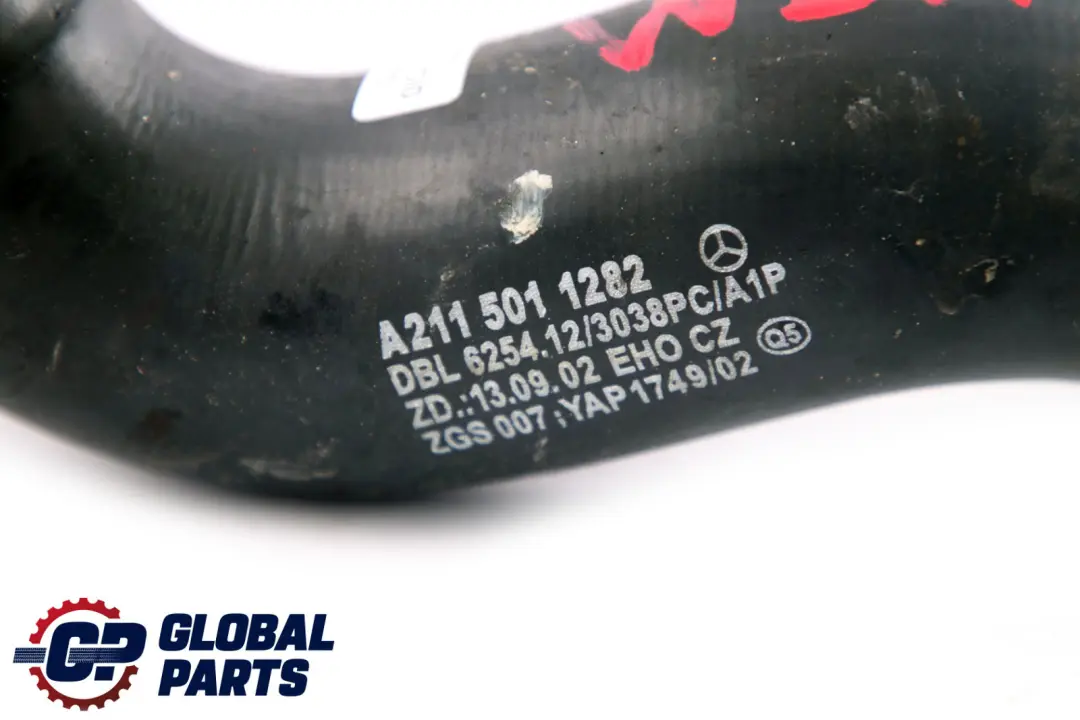 Cooling Engine Water Coolant Hose Pipe to Mercedes E-Class S211 W211 with Part number A2115011282 Mercedes E-Class S211 W211 Cooling Engine Water Coolant Hose Pipe - SKU A2115011282 - Part number A2115011282