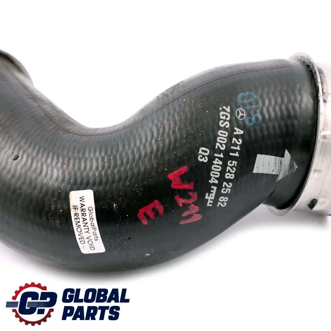 Mercedes-Benz W211 E 270 CDI Diesel Air Charge Intercooler Hose to with Part number A2115282582 Mercedes-Benz W211 E 270 CDI Diesel Air Charge Intercooler Hose - SKU A2115282582 - Part number A2115282582