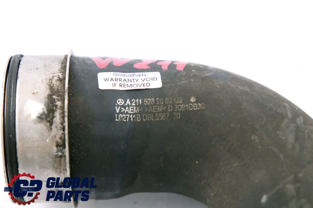 Mercedes-Benz E-Class S211 W211 Diesel Turbo Intercooler Hose Pipe to with Part number A2115282882 Mercedes-Benz E-Class S211 W211 Diesel Turbo Intercooler Hose Pipe - SKU A2115282882 - Part number A2115282882