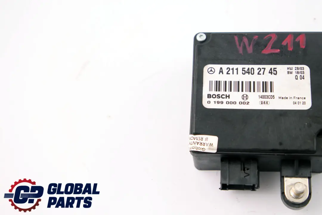 Boot Trunk Battery Control Unit Module to Mercedes E-Class W211 S211 Estate with Part number A2115402745 Mercedes E-Class W211 S211 Estate Boot Trunk Battery Control Unit Module - SKU A2115402745 - Part number A2115402745