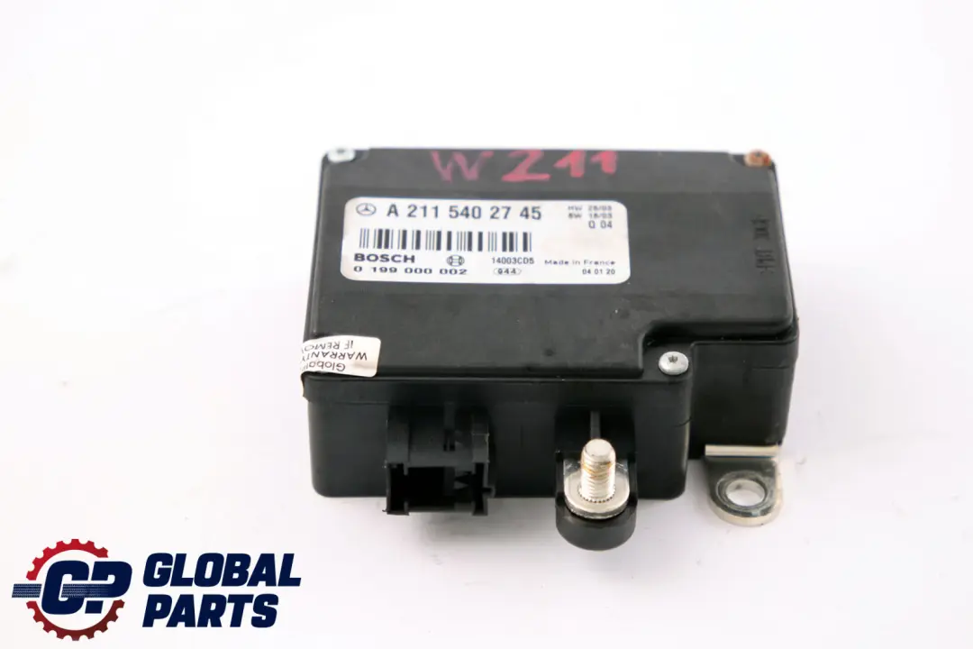 Mercedes-Benz E-Klasse W211 S211 Gepäckraum Batterie Steuergerät für mit Teilenummer A2115402745 Mercedes-Benz E-Klasse W211 S211 Gepäckraum Batterie Steuergerät - SKU A2115402745 - Teilenummer A2115402745