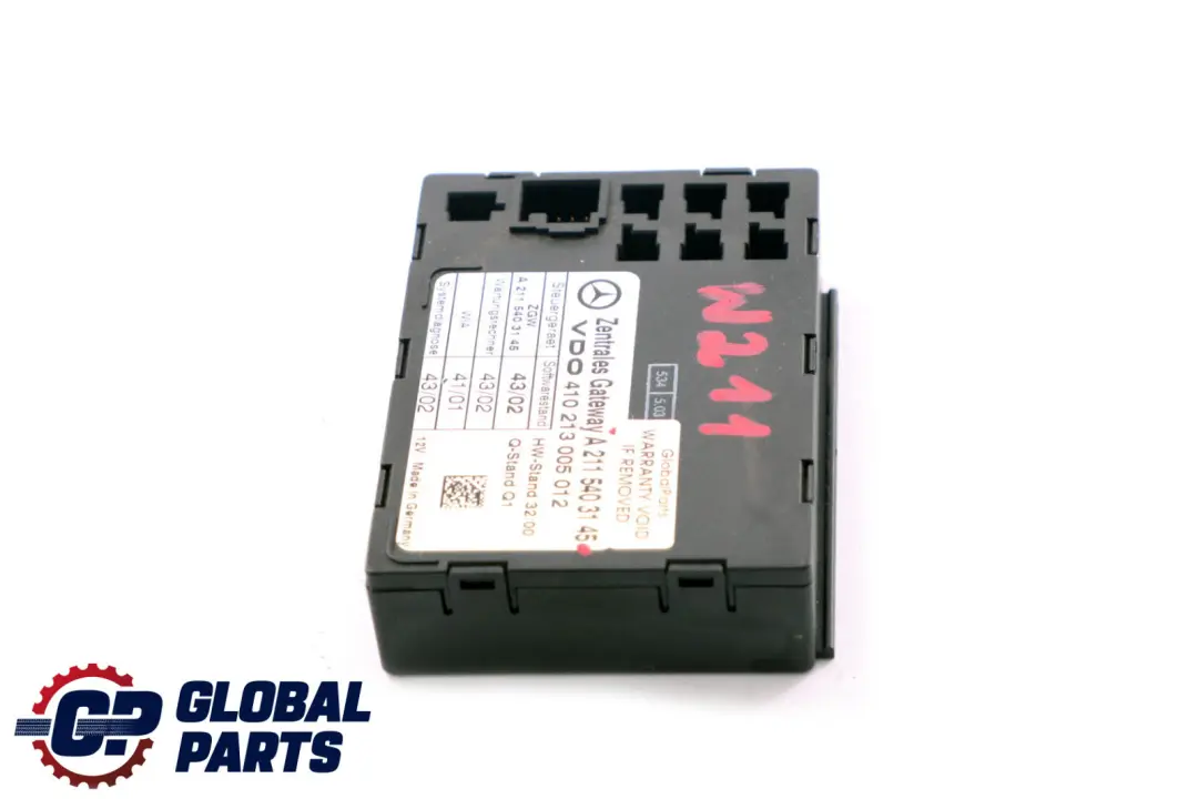 Mercedes-Benz E-Class W211 Central Gateway Control Unit Module ECU to with Part number A2115403145 Mercedes-Benz E-Class W211 Central Gateway Control Unit Module ECU - SKU A2115403145 - Part number A2115403145