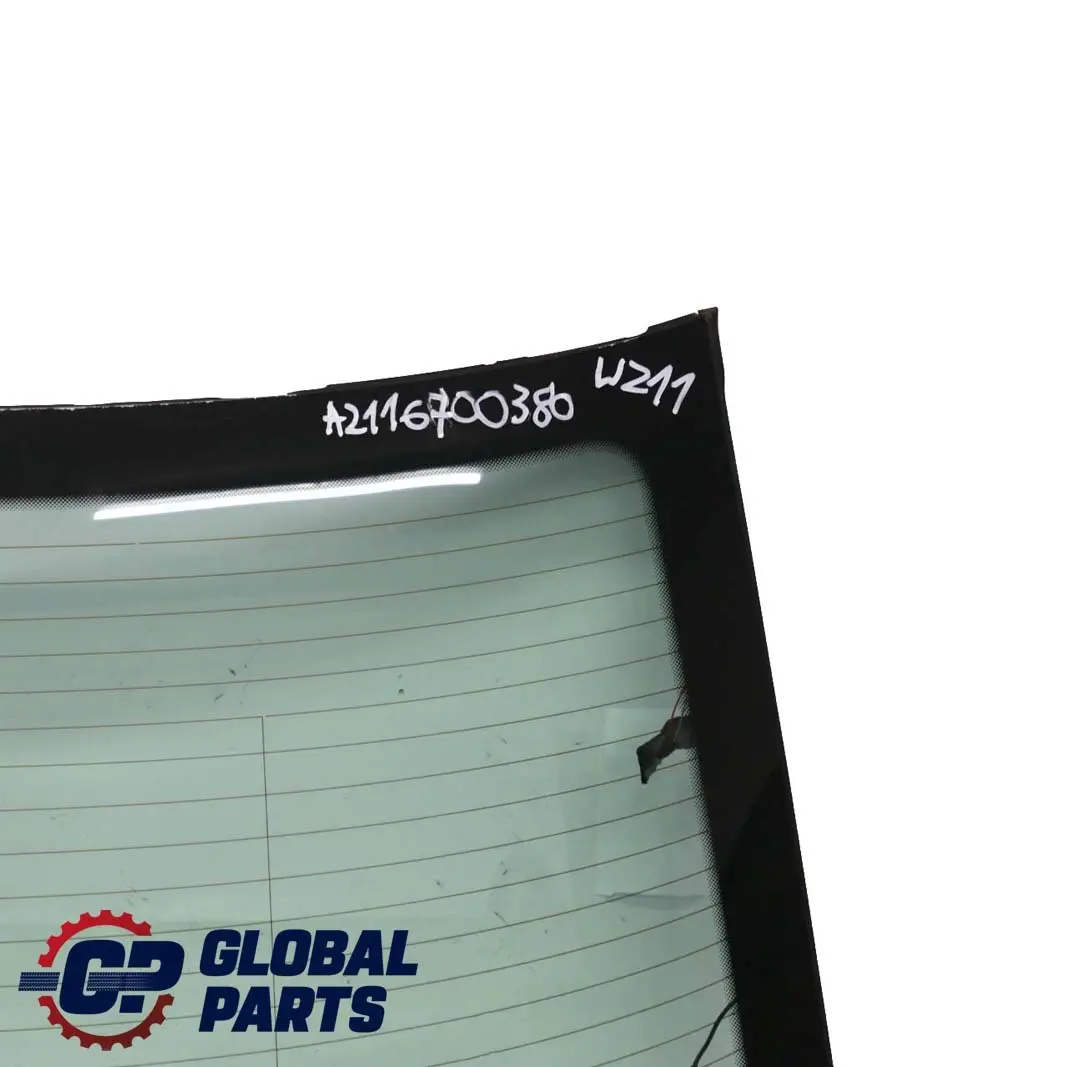Mercedes-Benz E-Class W211 Saloon Rear Window Glass AS2 Green to with Part number A2116700380 Mercedes-Benz E-Class W211 Saloon Rear Window Glass AS2 Green - SKU A2116700380 - Part number A2116700380