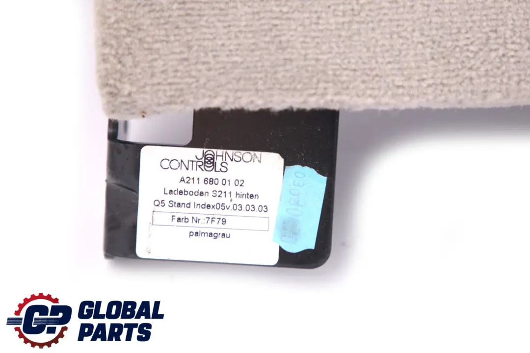 Boot Trunk Floor Loading Panel Grey to Mercedes E-Class W211 S211 Estate Rear with Part number A2116800102 Mercedes E-Class W211 S211 Estate Rear Boot Trunk Floor Loading Panel Grey - SKU A2116800102 - Part number A2116800102