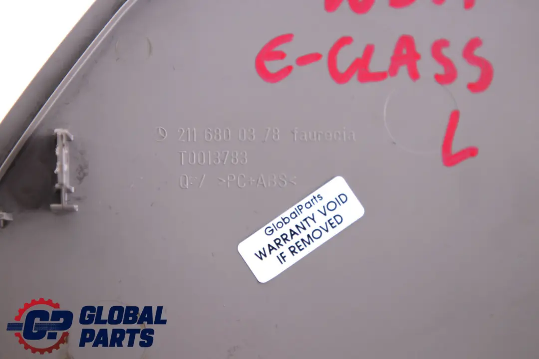 Front Left N/S Dashboard Cover Trim Grey to Mercedes E-Class S211 W211 with Part number A2116800378 Mercedes E-Class S211 W211 Front Left N/S Dashboard Cover Trim Grey - SKU A2116800378 - Part number A2116800378