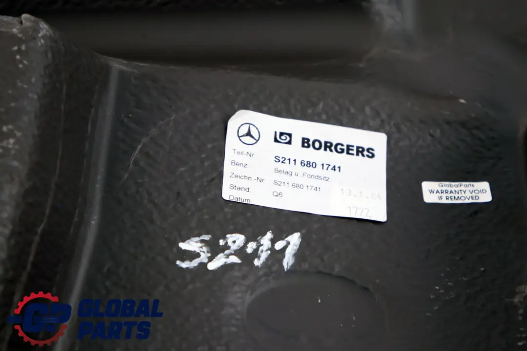 Mercedes-Benz E-Class S211 Touring Sound Insulation Floor Rear to with Part number A2116801741 Mercedes-Benz E-Class S211 Touring Sound Insulation Floor Rear - SKU A2116801741 - Part number A2116801741