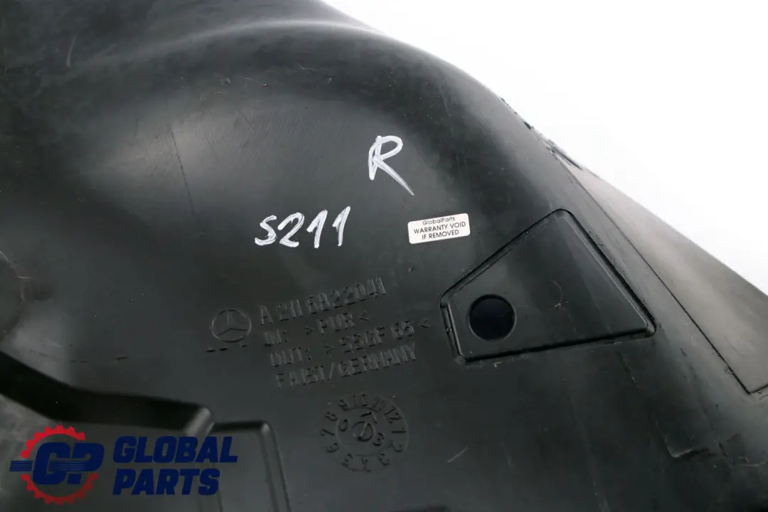 Damping Right O/S Wheelhouse Rear to Mercedes E-Class S211 Touring with Part number A2116822041 Mercedes E-Class S211 Touring Damping Right O/S Wheelhouse Rear - SKU A2116822041 - Part number A2116822041