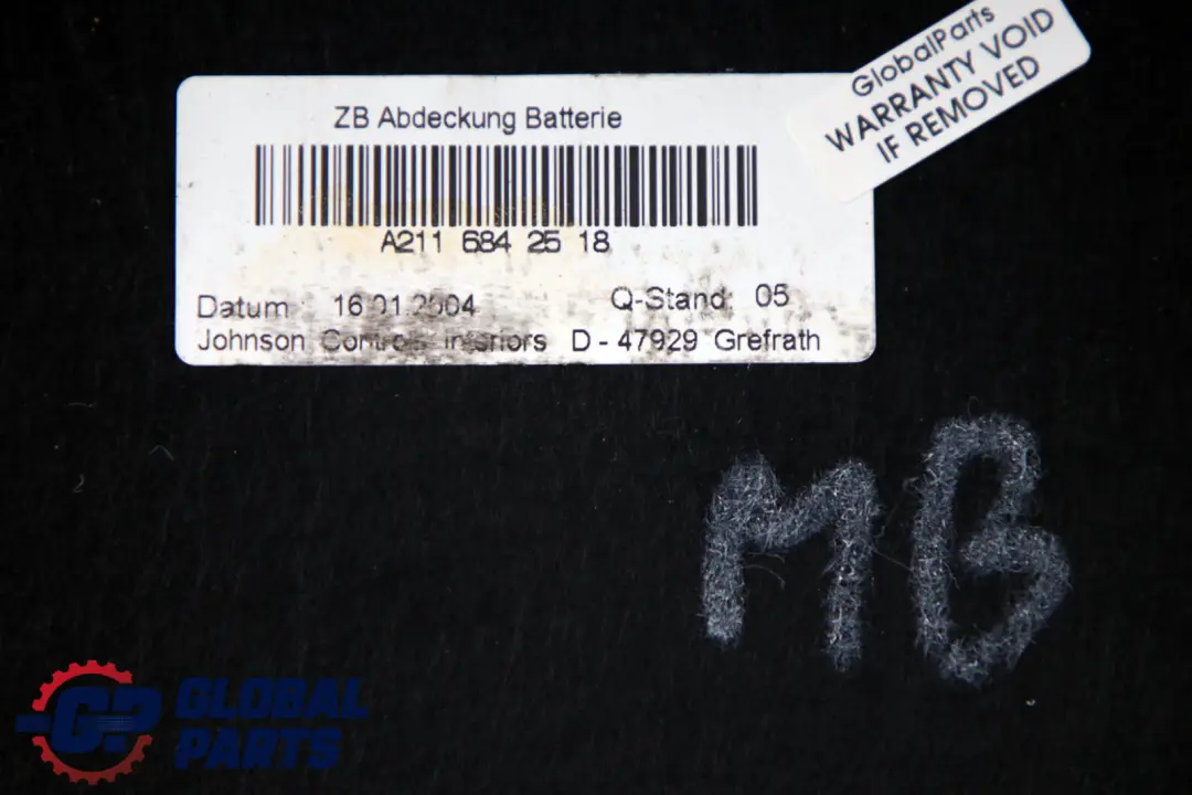 Mercedes-Benz E-Class S211 Trim Cover Battery Anthracite to with Part number A2116842518 Mercedes-Benz E-Class S211 Trim Cover Battery Anthracite - SKU A2116842518 - Part number A2116842518
