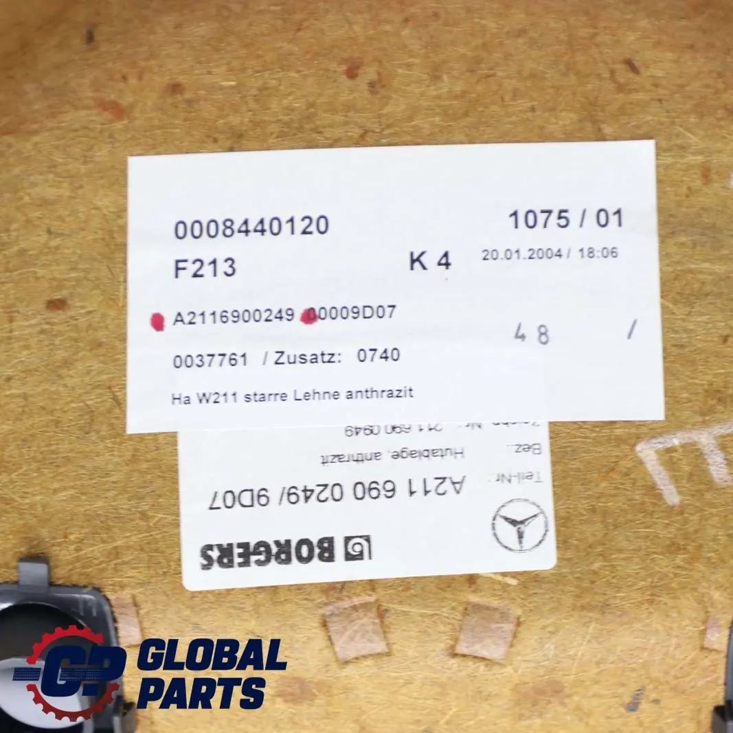 Mercedes-Benz E W211 Saloon Parcel Shelf Loudspeaker Cover Panel Trim Anthrazit to with Part number A2116900249 Mercedes-Benz E W211 Saloon Parcel Shelf Loudspeaker Cover Panel Trim Anthrazit - SKU A2116900249 - Part number A2116900249