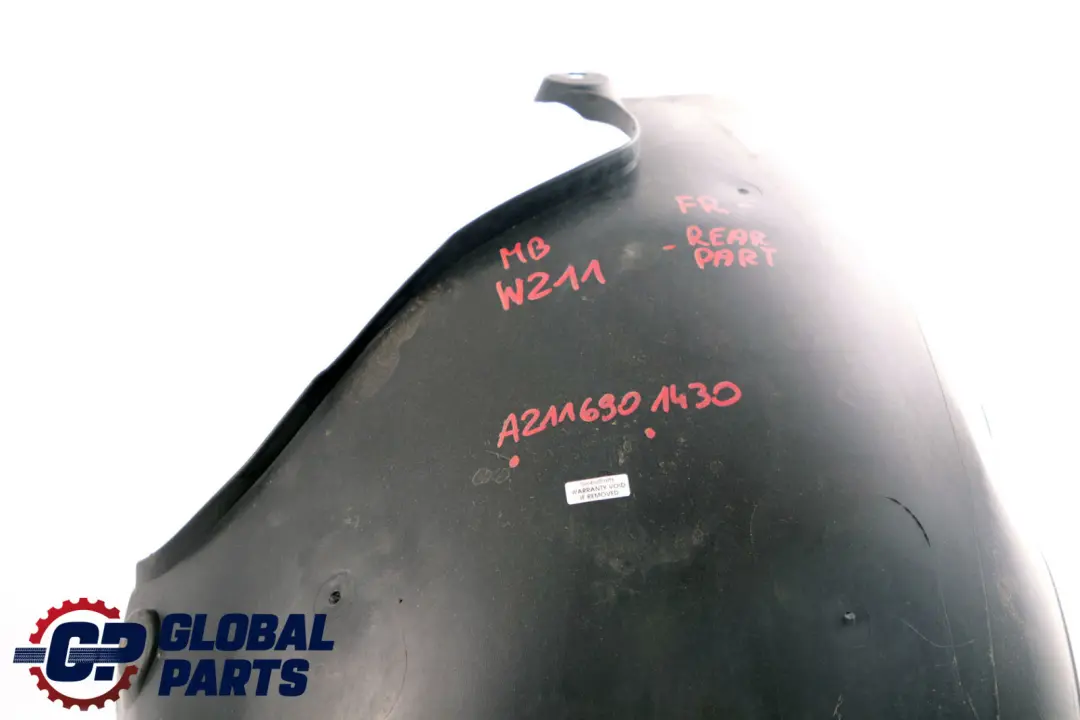 Mercedes-Benz W211 S211 Passaruota Davanti Destra Posteriore Copertura per con numero di parte A2116901430 Mercedes-Benz W211 S211 Passaruota Davanti Destra Posteriore Copertura - SKU A2116901430 - Numero di parte A2116901430