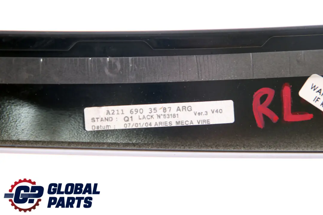 Left N/S Door Pillar Trim Cover to Mercedes E-Class S211 W211 Rear with Part number A2116903587 Mercedes E-Class S211 W211 Rear Left N/S Door Pillar Trim Cover - SKU A2116903587 - Part number A2116903587