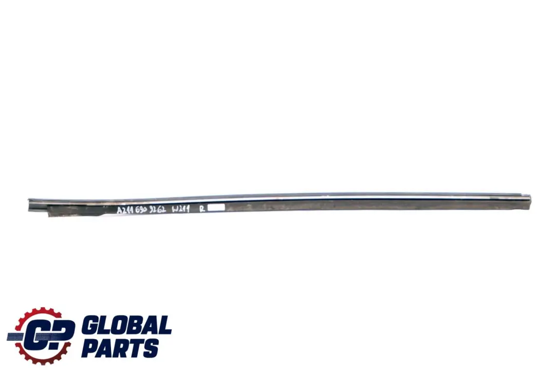 Mercedes-Benz E-Class S211 Strip Trim Windscreen Drip Front Right O/S Chrome to with Part number A2116909262 Mercedes-Benz E-Class S211 Strip Trim Windscreen Drip Front Right O/S Chrome - SKU A2116909262 - Part number A2116909262