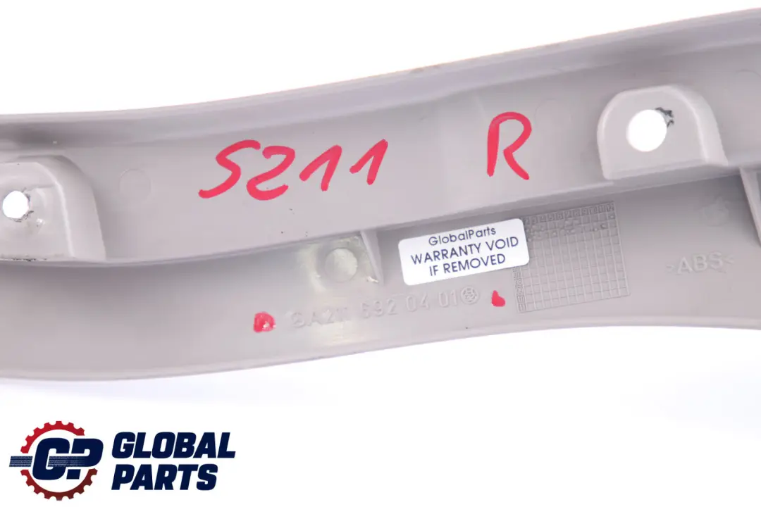 Column D-Pillar Trim Panel Right Grey to Mercedes E-Class S211 Touring with Part number A2116920401 Mercedes E-Class S211 Touring Column D-Pillar Trim Panel Right Grey - SKU A2116920401 - Part number A2116920401