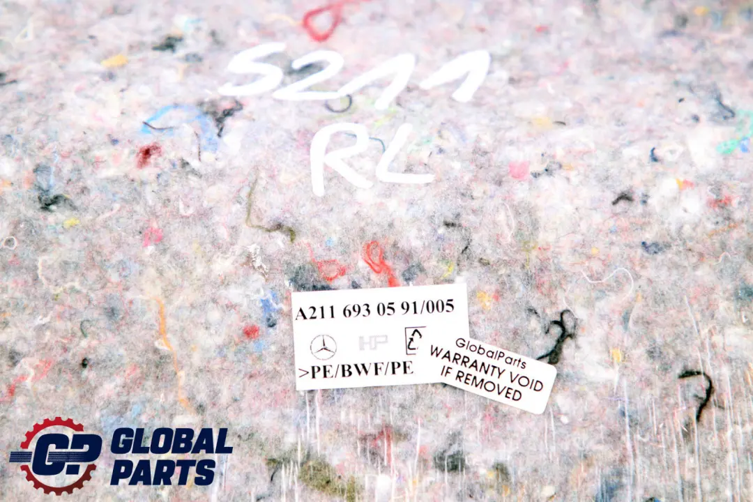 Left N/S Boot Trunk Luggage Compartment Trim to Mercedes E-Class S211 Touring Rear with Part number A2116930591 Mercedes E-Class S211 Touring Rear Left N/S Boot Trunk Luggage Compartment Trim - SKU A2116930591 - Part number A2116930591