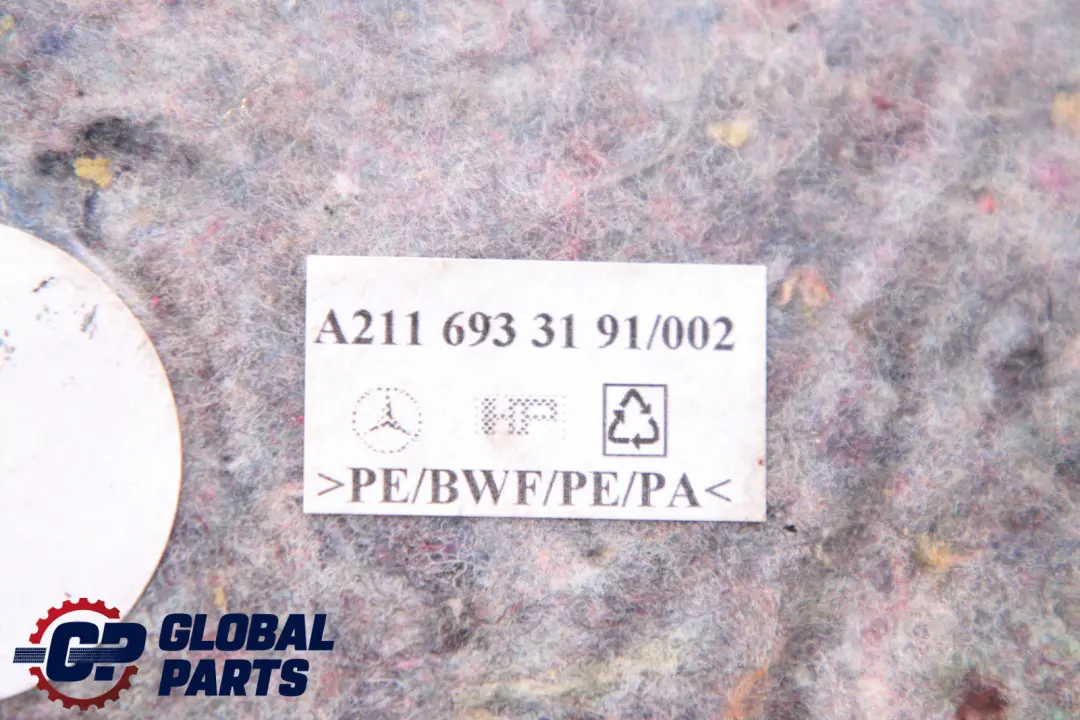 Left Boot Trunk Luggage Compartment Trim to Mercedes E-Class S211 Rear with Part number A2116933191 Mercedes E-Class S211 Rear Left Boot Trunk Luggage Compartment Trim - SKU A2116933191 - Part number A2116933191