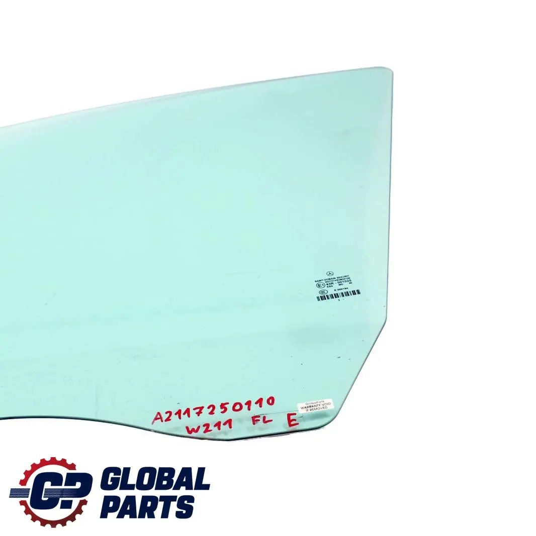 Mercedes-Benz E-Class W211 S211 Front Left N/S Window Glass AS2 to with Part number A2117250110 Mercedes-Benz E-Class W211 S211 Front Left N/S Window Glass AS2 - SKU A2117250110 - Part number A2117250110