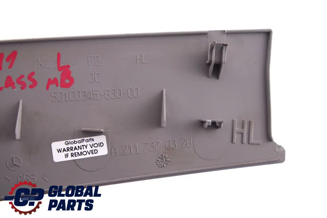 Left N/S Door Card Armrest Moulding Trim Panel to Mercedes E-Class W211 S211 Rear with Part number A2117270328 Mercedes E-Class W211 S211 Rear Left N/S Door Card Armrest Moulding Trim Panel - SKU A2117270328 - Part number A2117270328