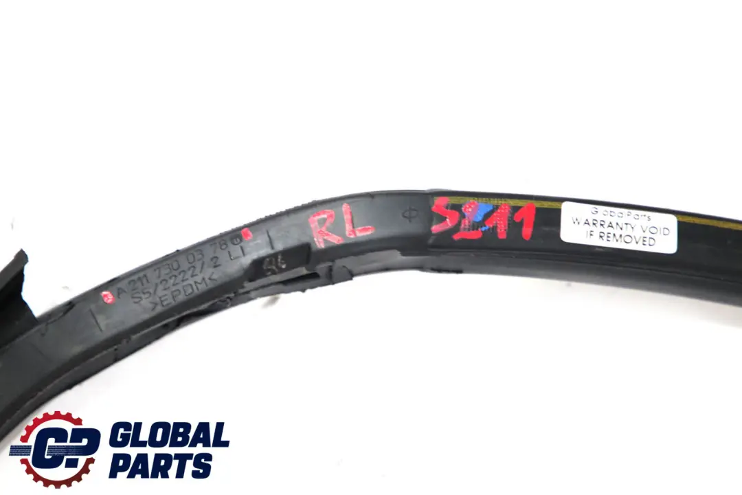 Left Door N/S Seal Gasket Weatherstrip to Mercedes E-Class S211 Rear with Part number A2117300378 Mercedes E-Class S211 Rear Left Door N/S Seal Gasket Weatherstrip - SKU A2117300378 - Part number A2117300378