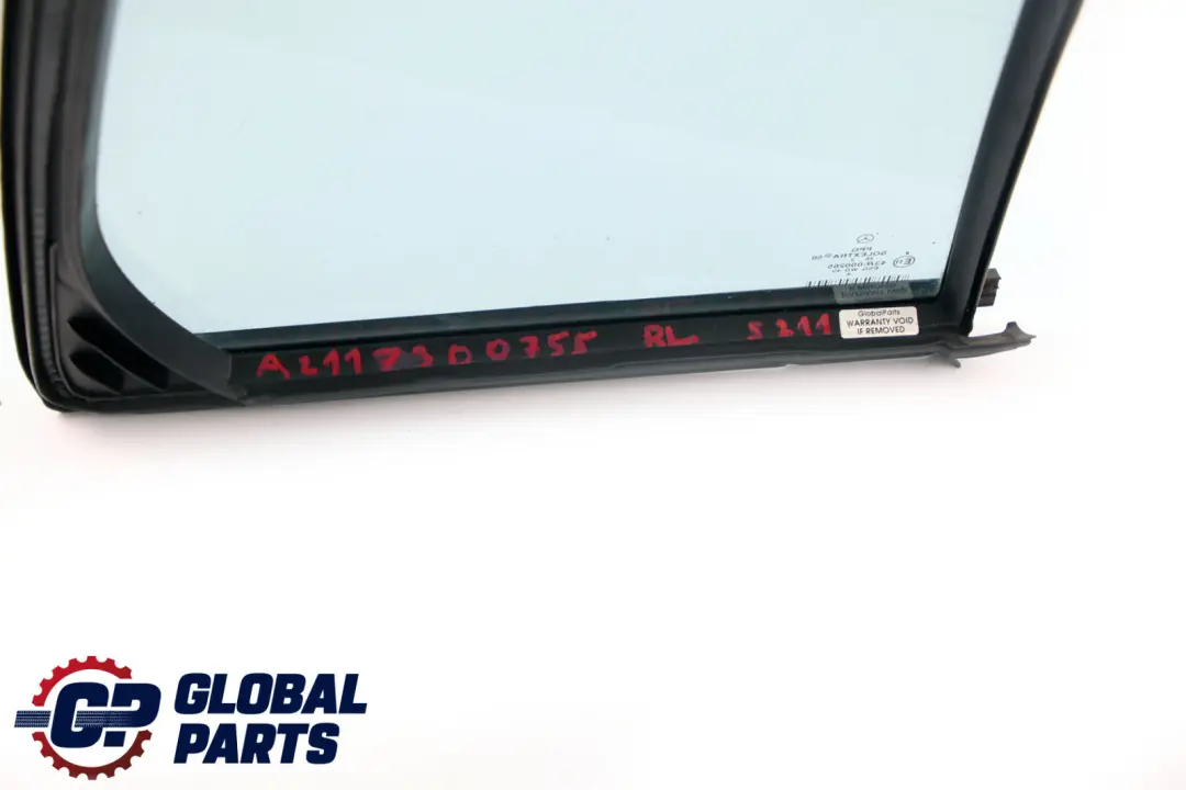 Mercedes S211 Touring Rear Window Glass Left N/S AS2 - SKU A2117300755 - Part number A2117300755