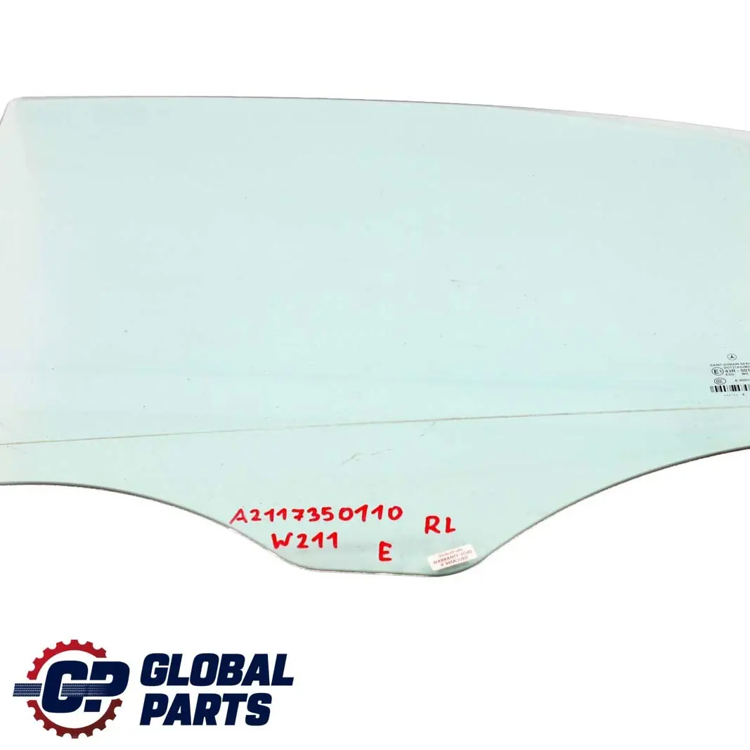 Mercedes-Benz E-Class W211 Rear Door Left N/S Window Glass AS2 to with Part number A2117350110 Mercedes-Benz E-Class W211 Rear Door Left N/S Window Glass AS2 - SKU A2117350110 - Part number A2117350110