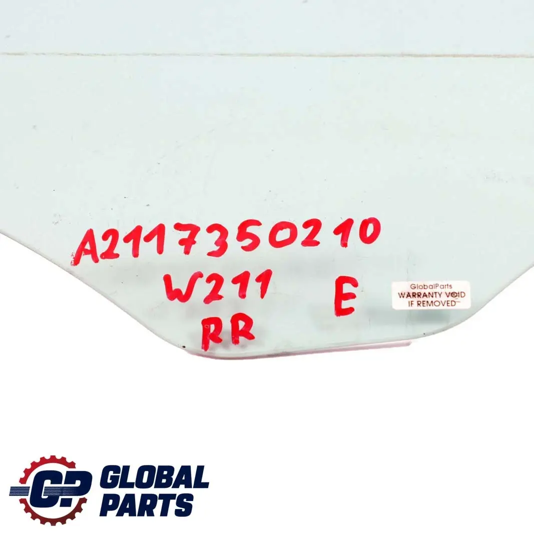 Mercedes W211 Rear Door Right O/S Window Glass AS2 - SKU A2117350210 - Part number A2117350210