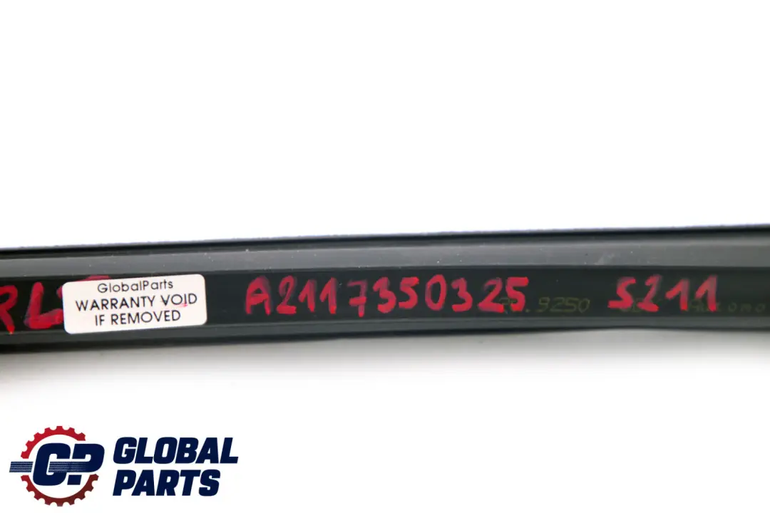 Left Door Window Seal Gasket to Mercedes E-Class S211 Touring Rear with Part number A2117350325 Mercedes E-Class S211 Touring Rear Left Door Window Seal Gasket - SKU A2117350325 - Part number A2117350325