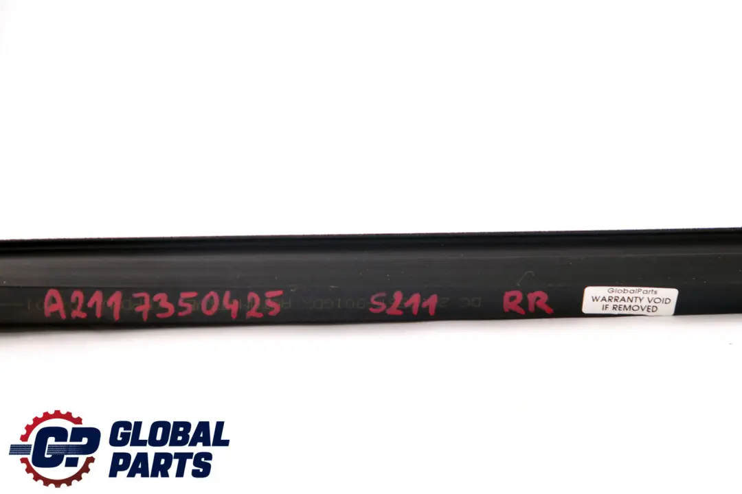 Right Door O/S Window Guide Seal Gasket to Mercedes E-Class S211 Rear with Part number A2117350425 Mercedes E-Class S211 Rear Right Door O/S Window Guide Seal Gasket - SKU A2117350425 - Part number A2117350425