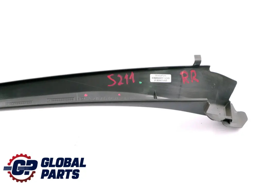 Right O/S Window Door Frame Trim Black to Mercedes E-Class S211 Rear with Part number A2117350471 Mercedes E-Class S211 Rear Right O/S Window Door Frame Trim Black - SKU A2117350471-1 - Part number A2117350471