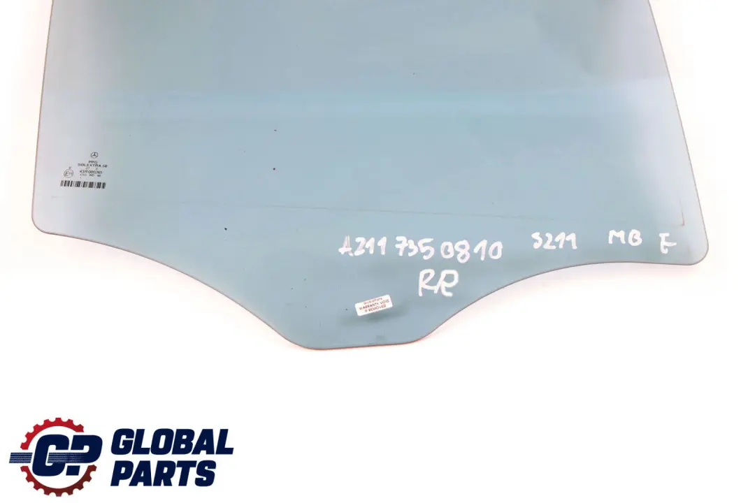 Mercedes-Benz E-Class S211 Rear Door Right O/S Window Glass AS2 to  with Part number A2117350810  Mercedes-Benz E-Class S211 Rear Door Right O/S Window Glass AS2 - SKU A2117350810 - Part number A2117350810