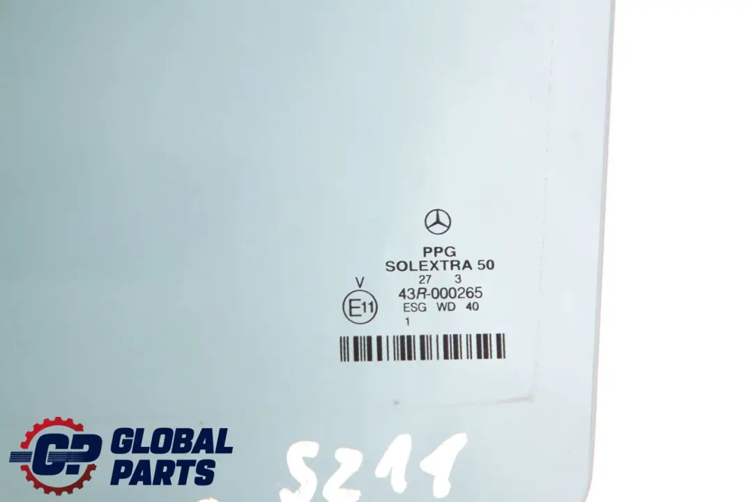 Mercedes S211 Rear Door Left N/S Window Glass AS2 Glazing - SKU A2117352910 - Part number A2117352910
