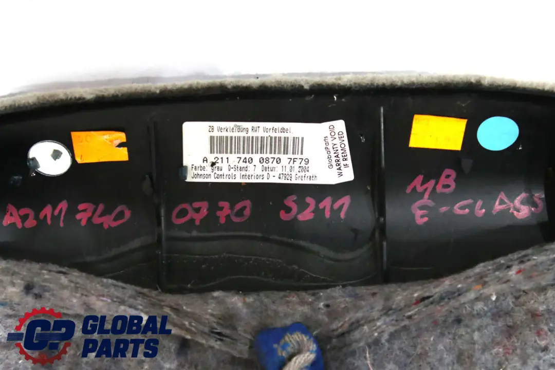 Mercedes E-Klasse W211 S211 Kombi Gepäckraum Kofferaum Verkleidung Grau - SKU A2117400770 - Teilenummer A2117400770