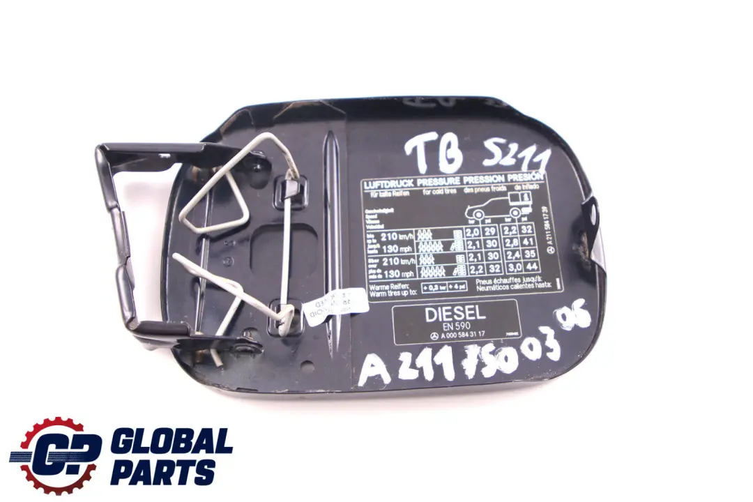 Flap Tank Cap Cover Tanzanite Blue Metallic to Mercedes E-Class S211 Touring Fuel with Part number A2117500306 Mercedes E-Class S211 Touring Fuel Flap Tank Cap Cover Tanzanite Blue Metallic - SKU A2117500306-TB - Part number A2117500306