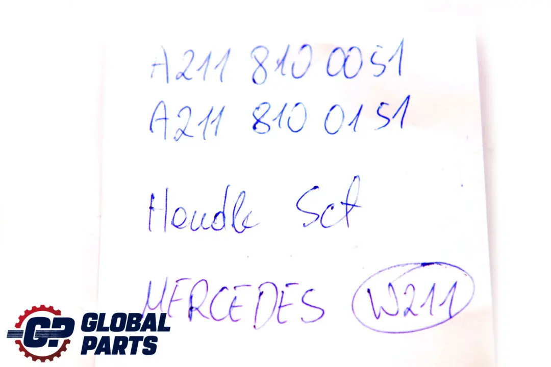 Classe E S211 W211 Maniglia Grigio Set A2118100151 per Mercedes con numero di parte A2118100051 Mercedes Classe E S211 W211 Maniglia Grigio Set A2118100151 - SKU A2118100051 - Numero di parte A2118100051