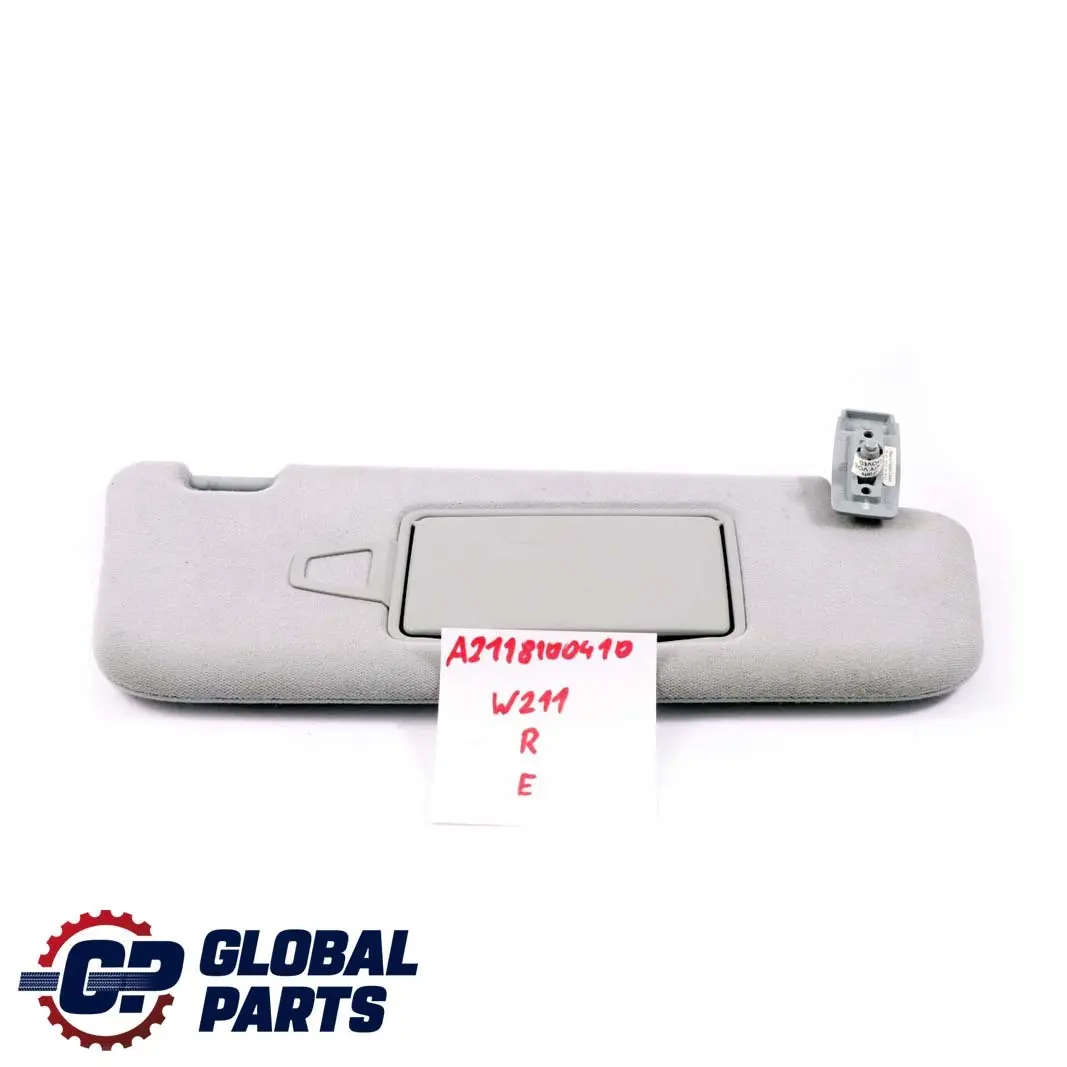 Mercedes-Benz E-Class S211 W211 Sun Visor Cover Right O/S Grey to with Part number A2118100410 Mercedes-Benz E-Class S211 W211 Sun Visor Cover Right O/S Grey - SKU A2118100410 - Part number A2118100410